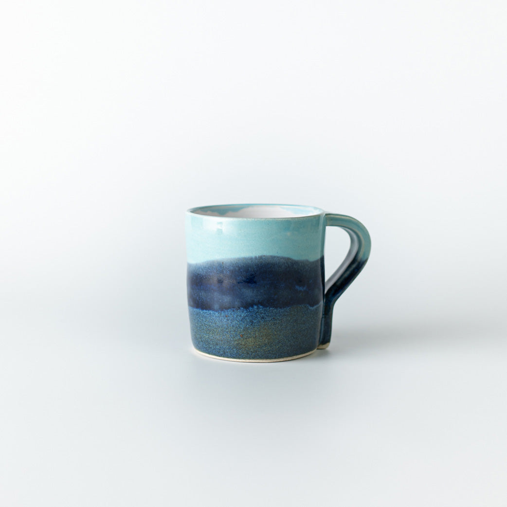 Scottish blue landscape mug by ella fletcher